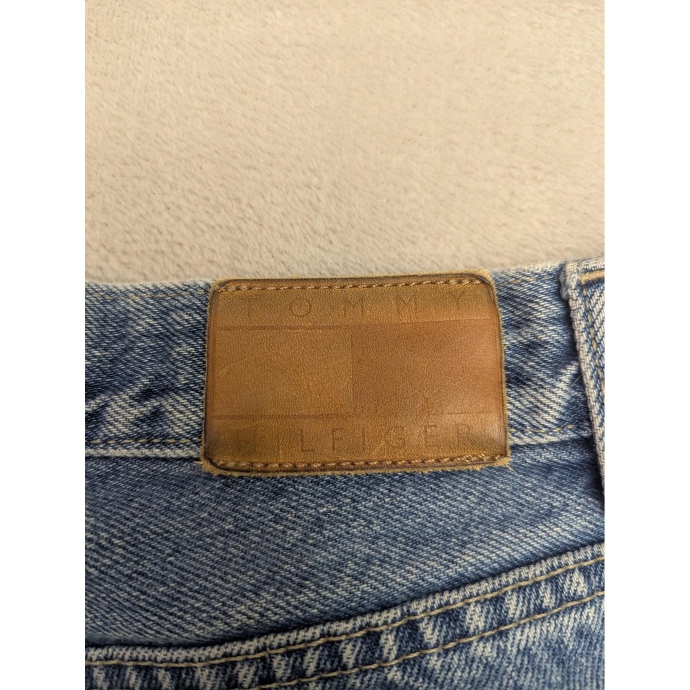 Vintage Tommy Hilfiger Jeans Juniors 5 Blue High‎ Rise Straight 100% Cotton Y2K - Picture 13 of 14